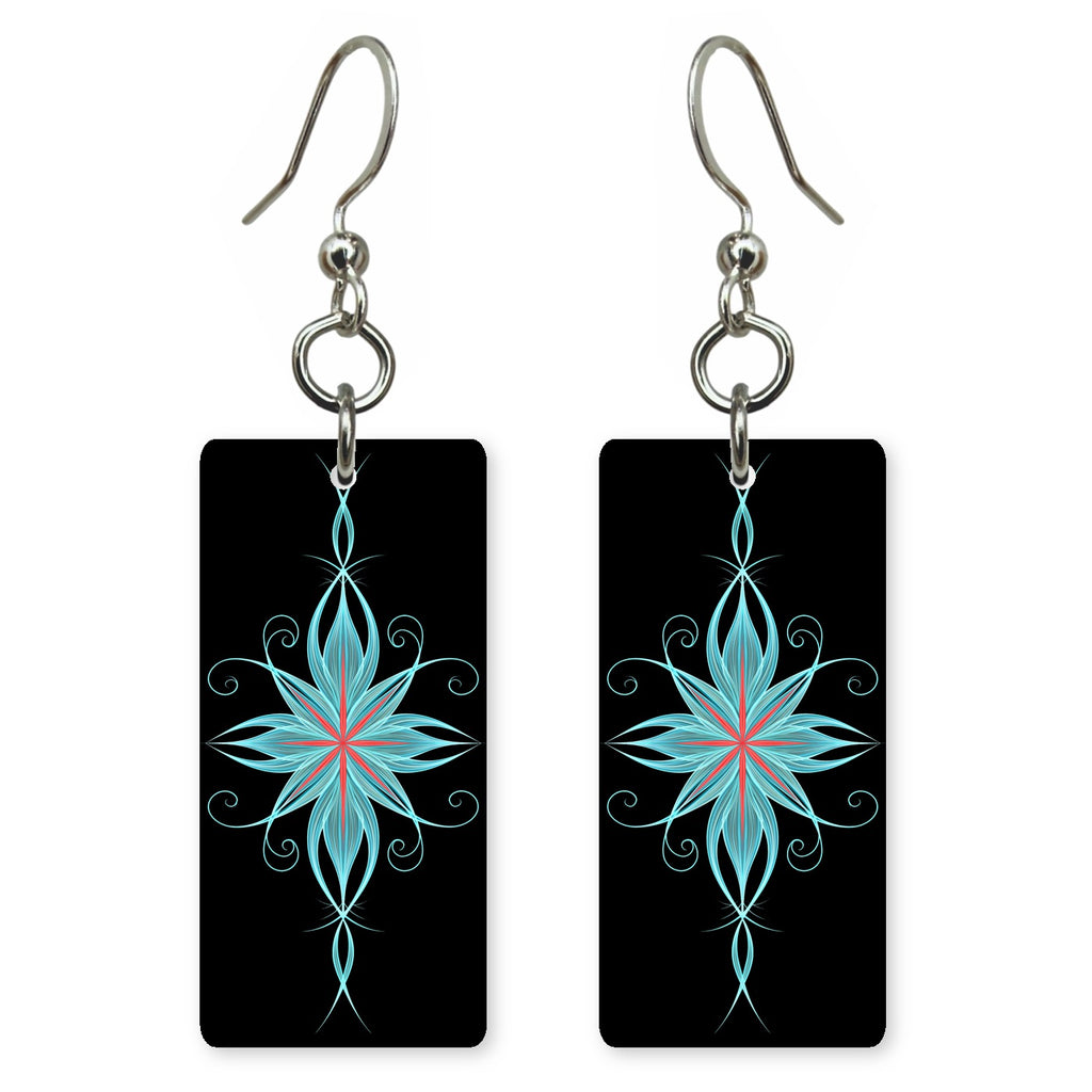 Teal Compass Bloom Earrings | FW208