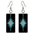 Teal Compass Bloom Earrings | FW208