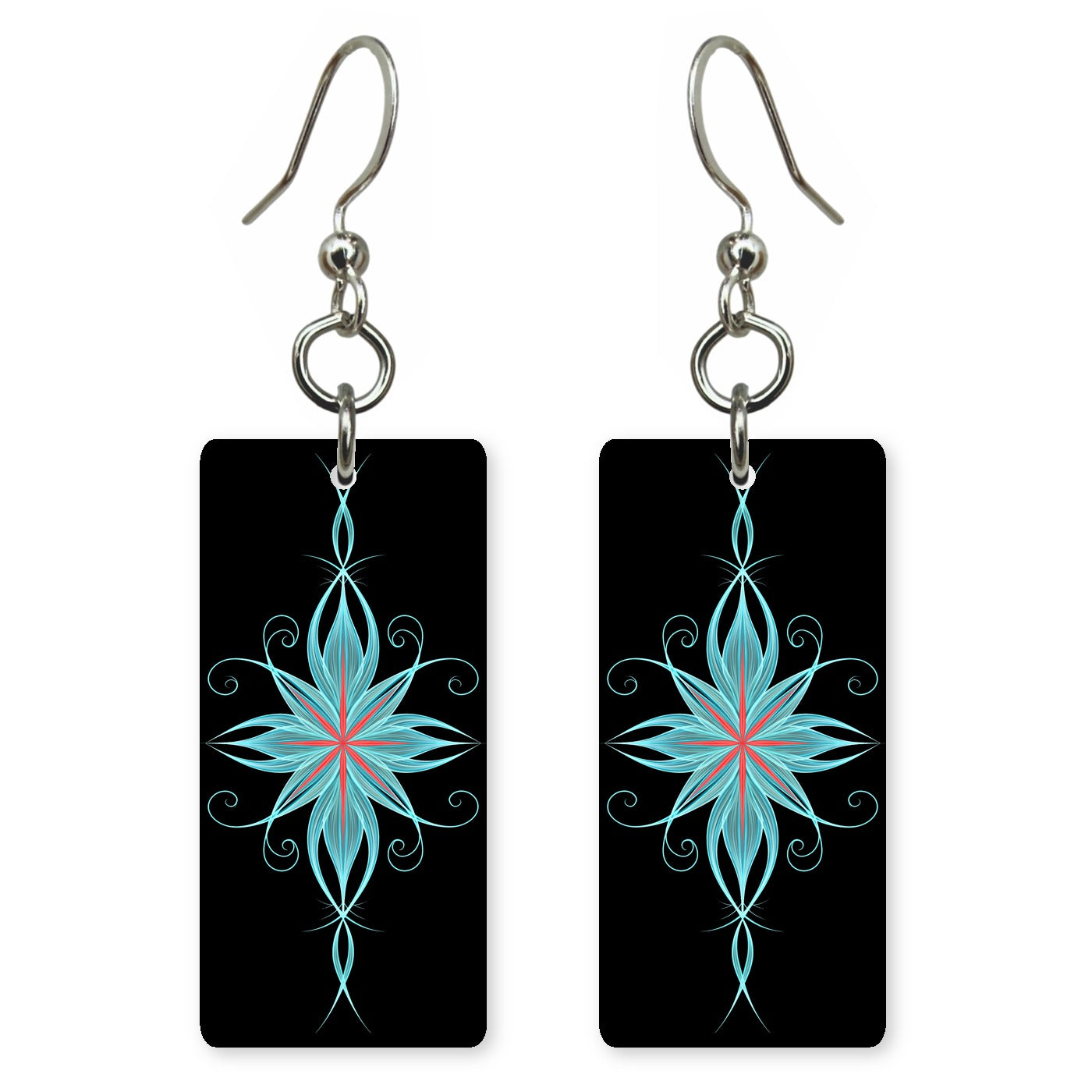 Teal Compass Bloom Earrings | FW208
