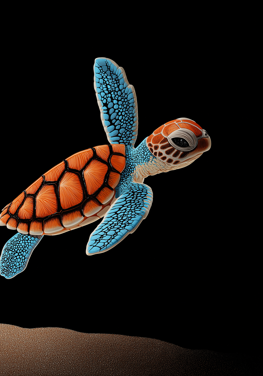 Midnight Turtle Earrings