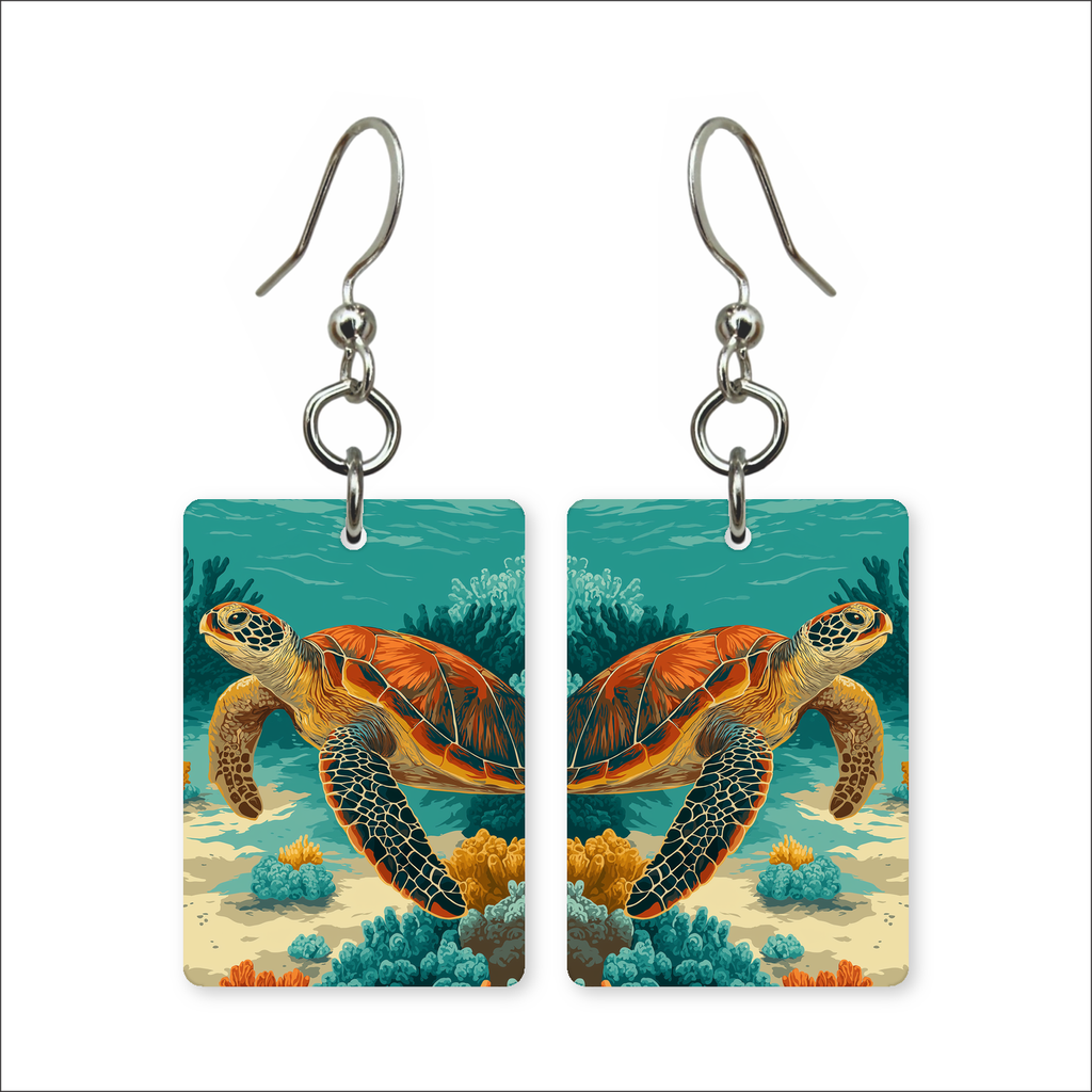 Ocean Reef Turtle Earrings