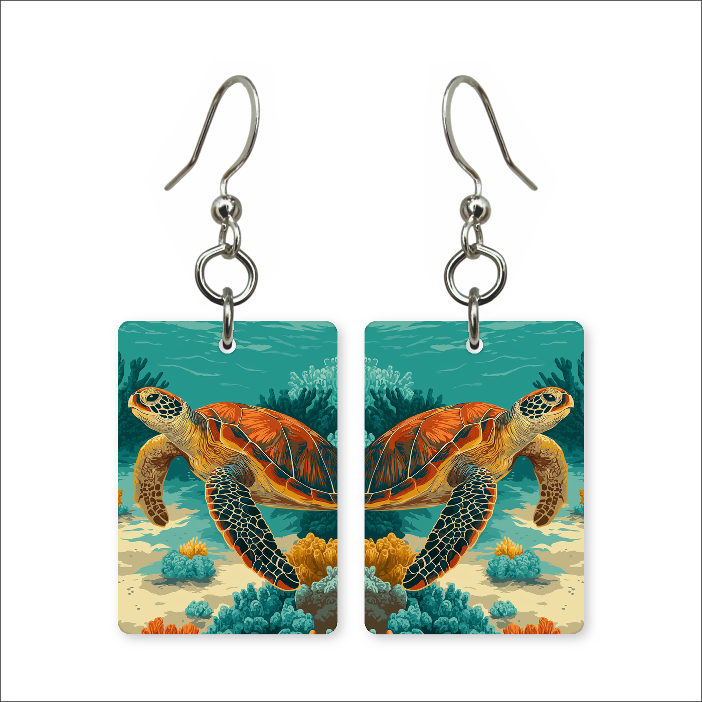 Ocean Reef Turtle Earrings