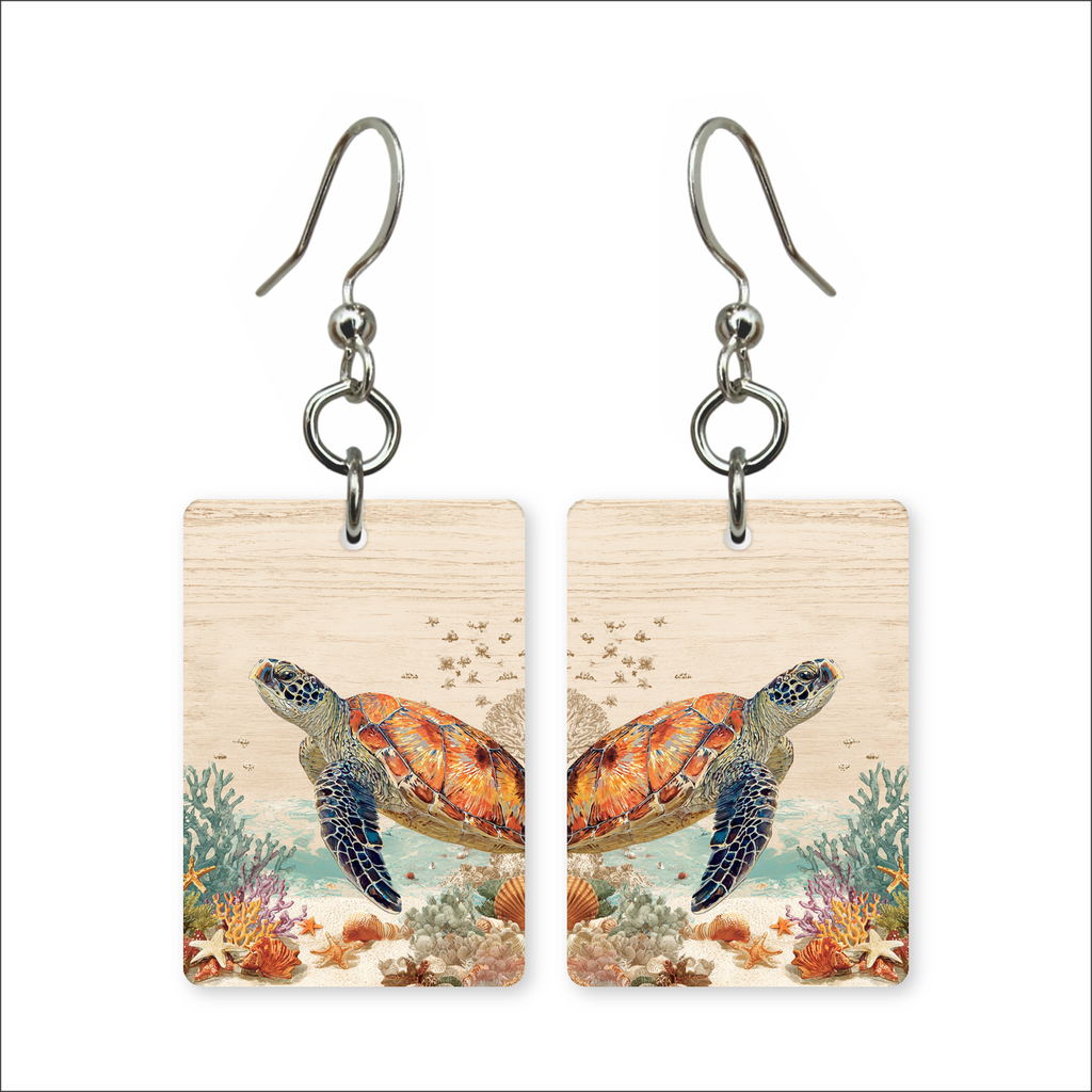 Shallows Turtle Earrings