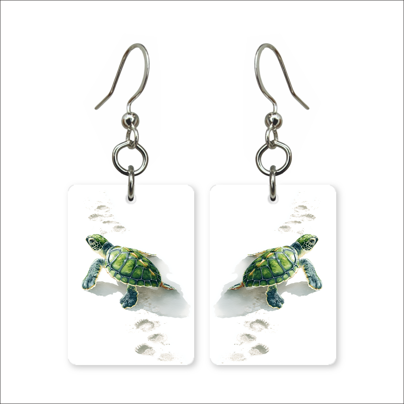 Green Sea Turtle Earrings
