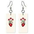 Crimson Bloom Heart Earrings | FW227