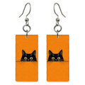 Amber Eyed Cat Earrings | FW236