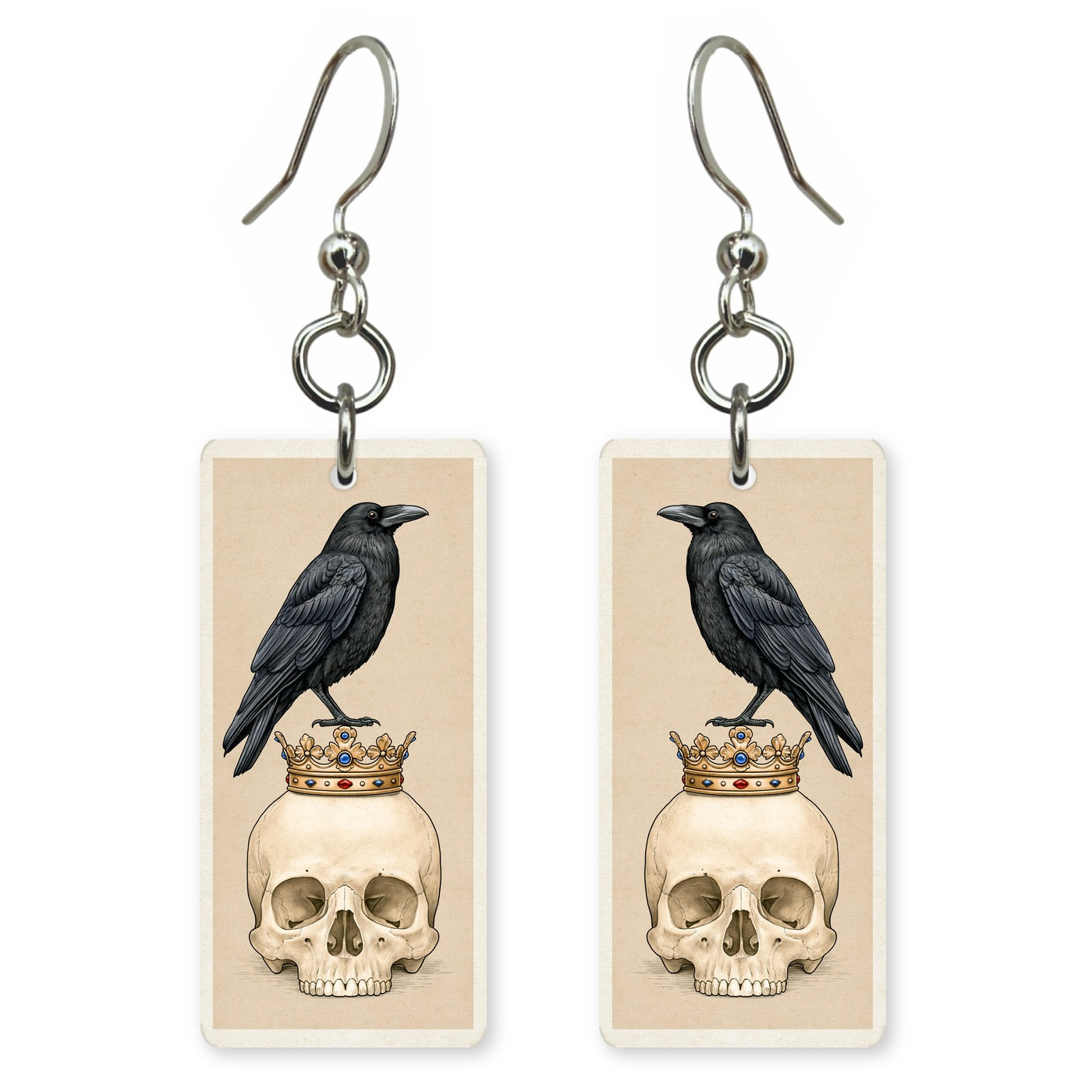 Raven And Skull Earrings | FW237