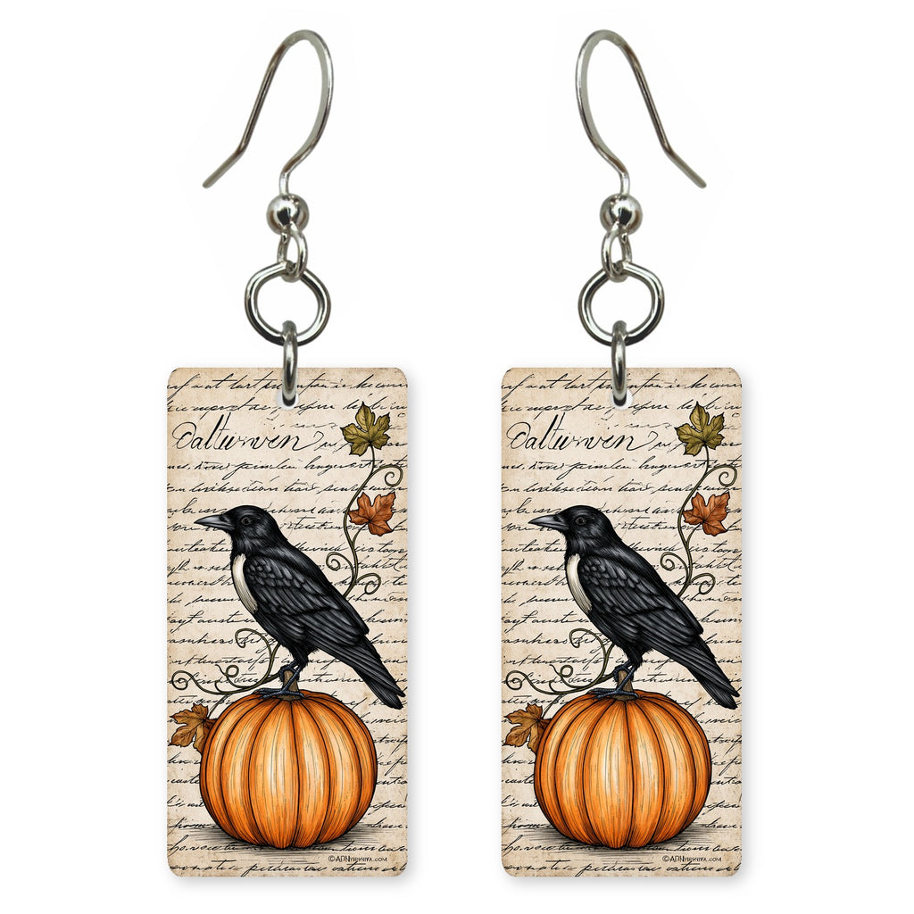 Crow And Pumpkin Earrings | FW241