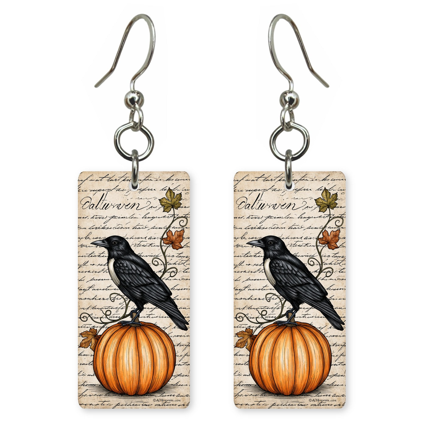 Crow And Pumpkin Earrings | FW241
