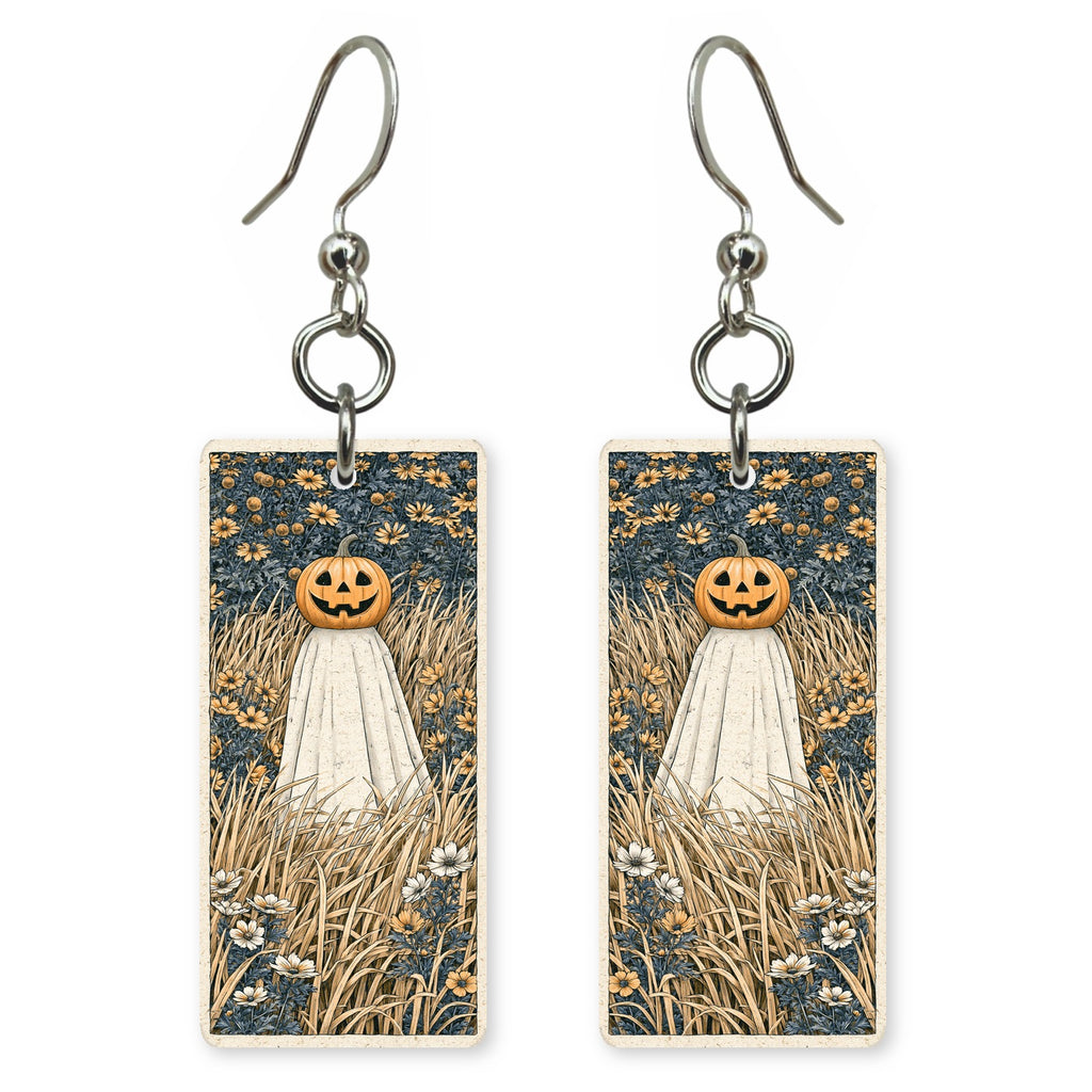 Pumpkin Head Ghost Earrings | FW251