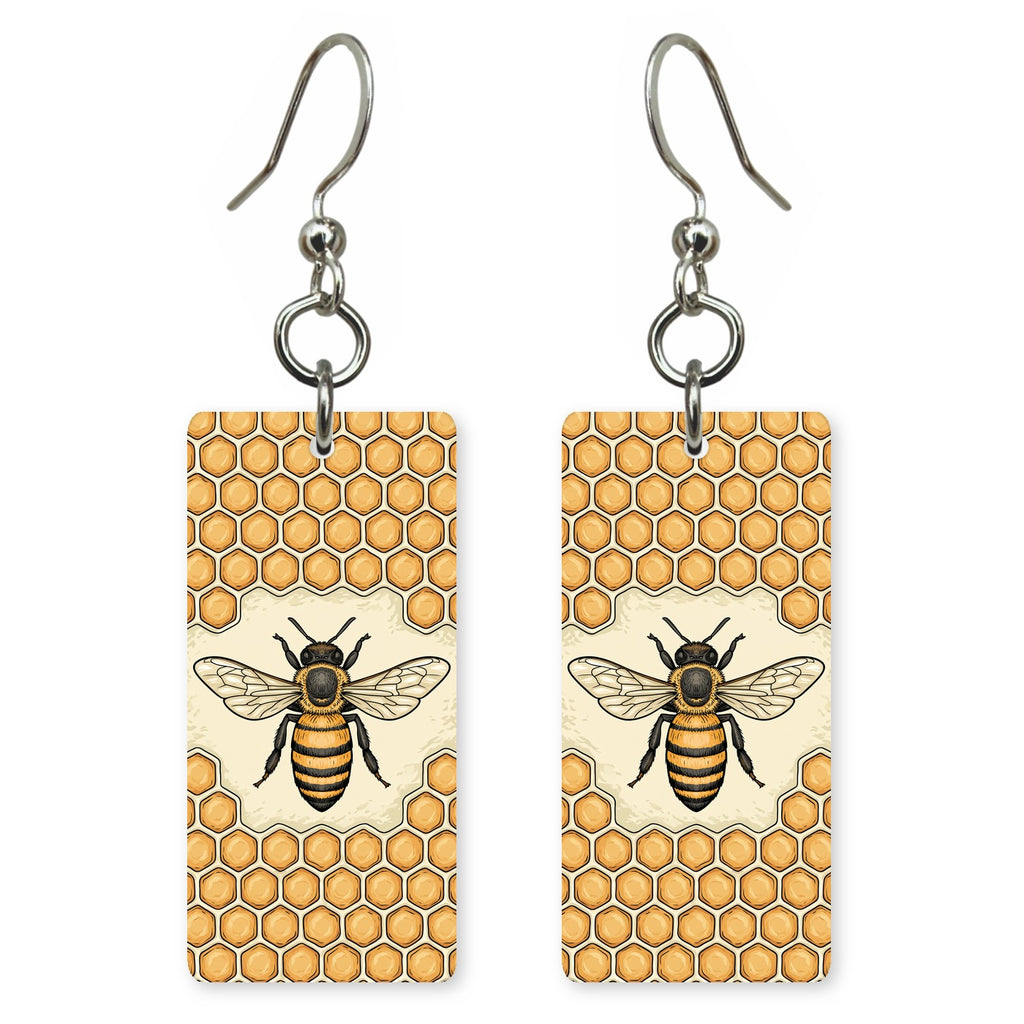 Honeycomb Bee Earrings | FW259