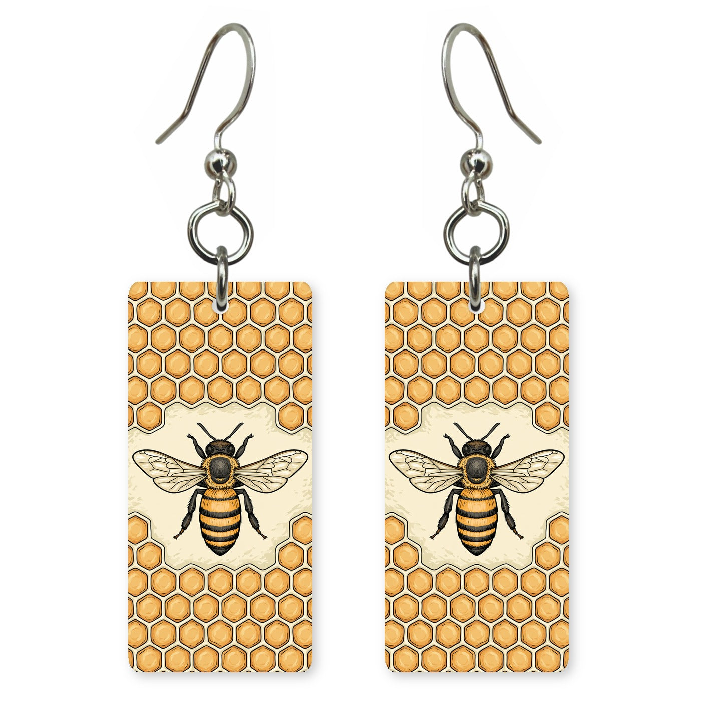 Honeycomb Bee Earrings | FW259
