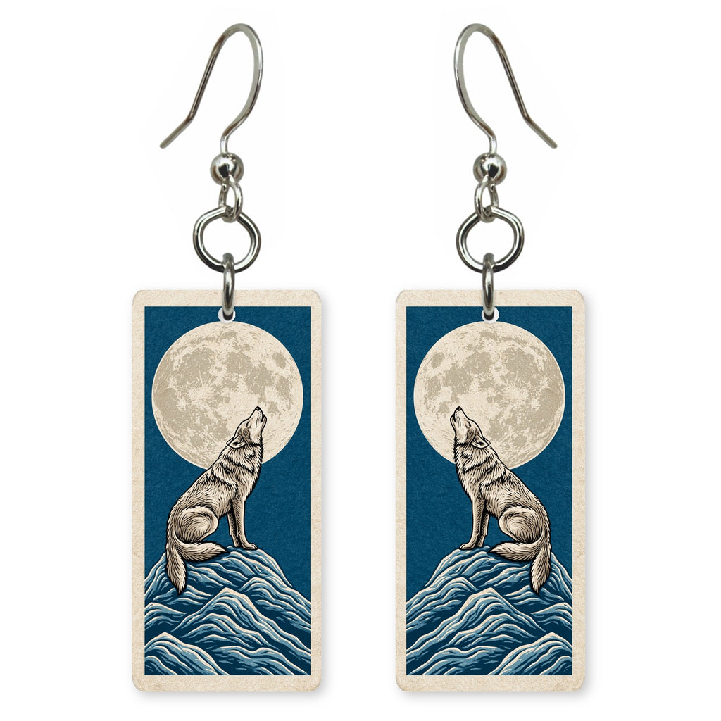 Howling Wolf Moon Earrings | FW263