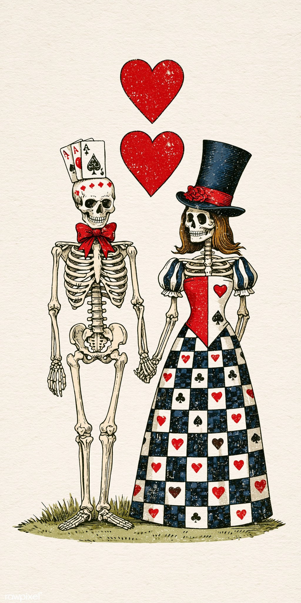 Skeleton Sweethearts Earrings | FW279