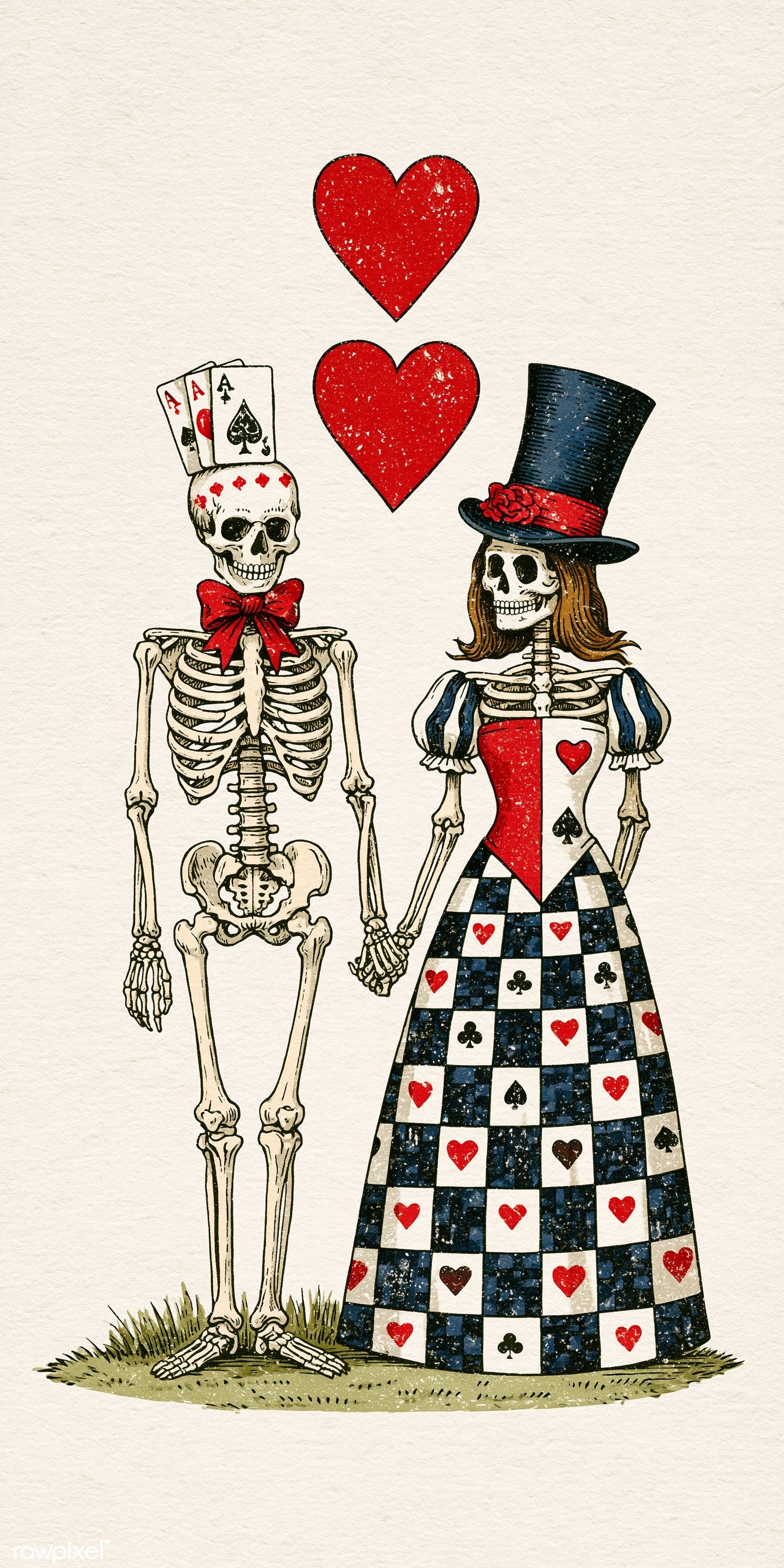 Skeleton Sweethearts Earrings | FW279