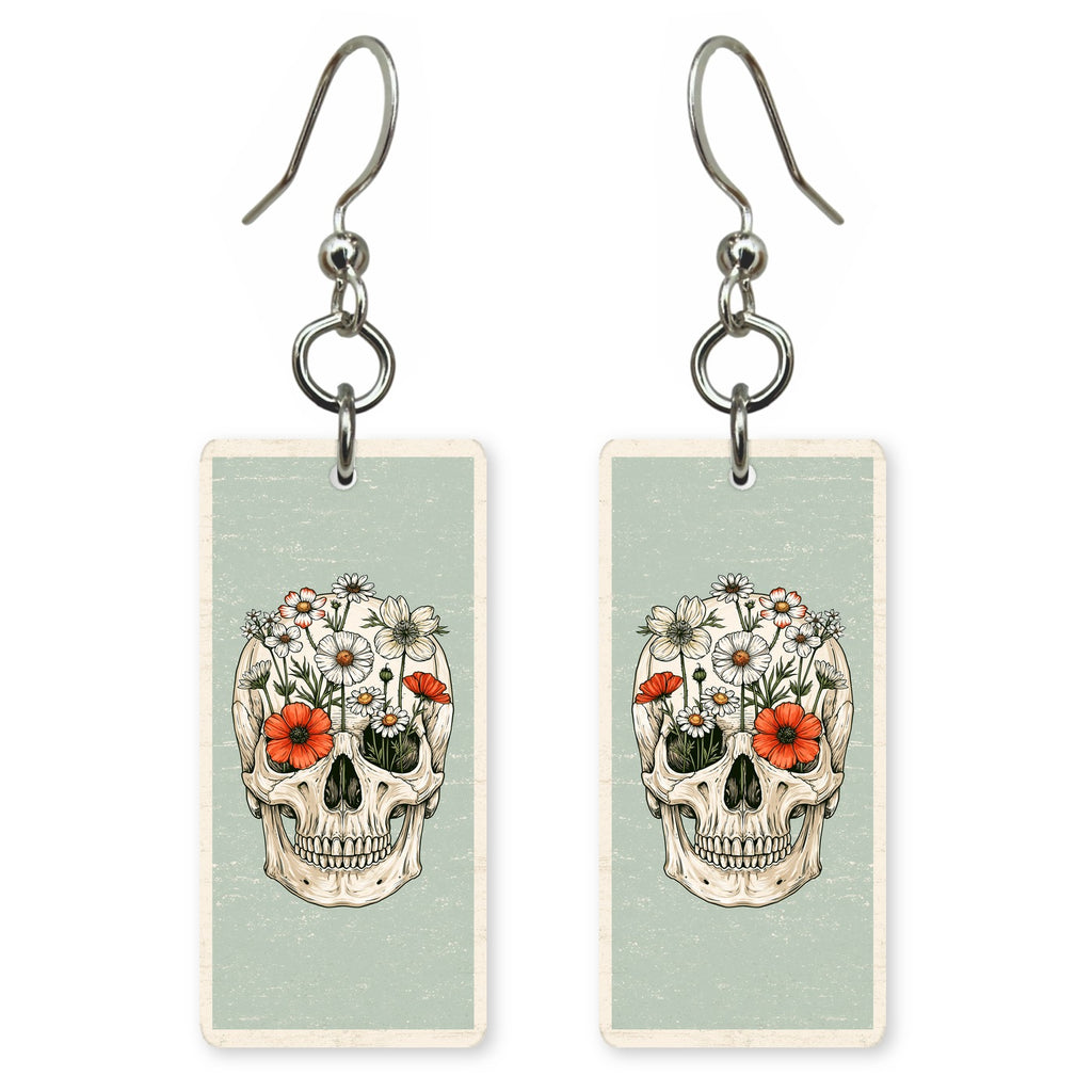 Floral Skull Earrings | FW280