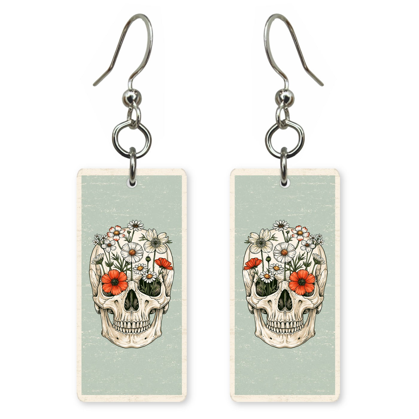 Floral Skull Earrings | FW280