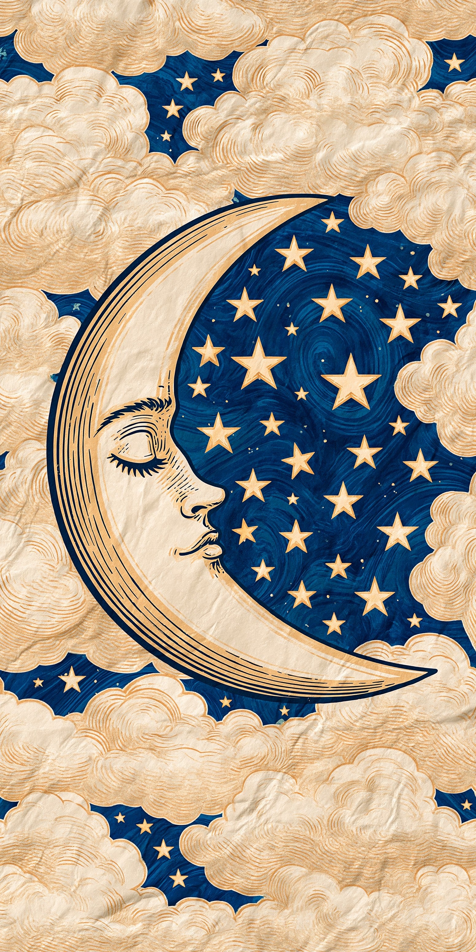 Cloud Moon Face Earrings | FW281
