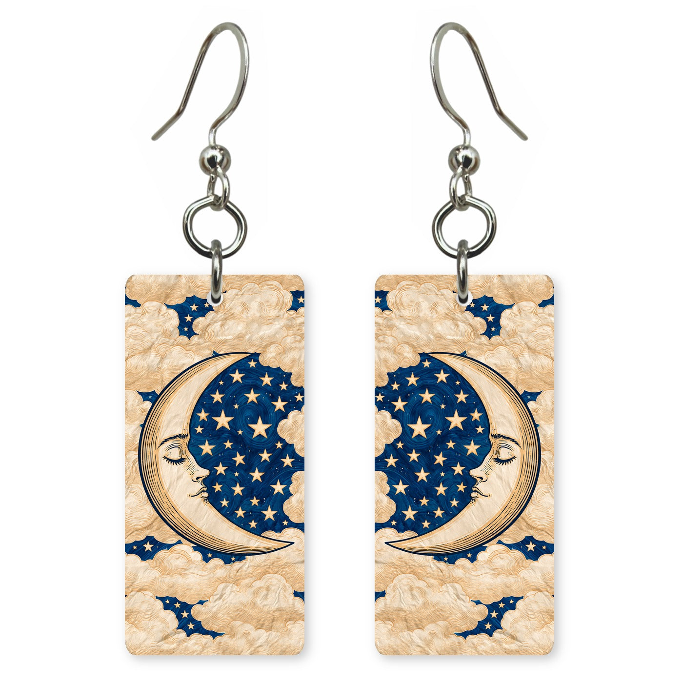 Cloud Moon Face Earrings | FW281