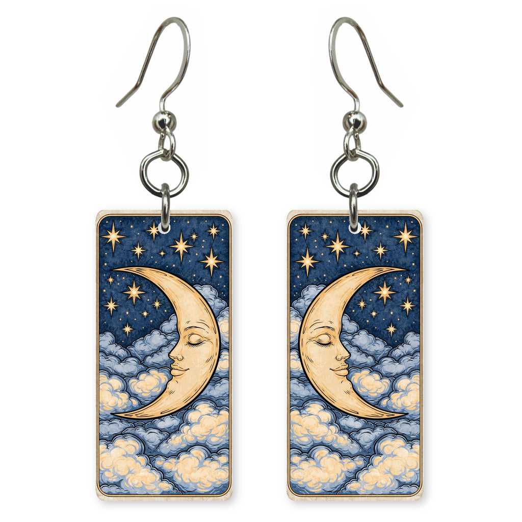 Starry Crescent Earrings | FW282
