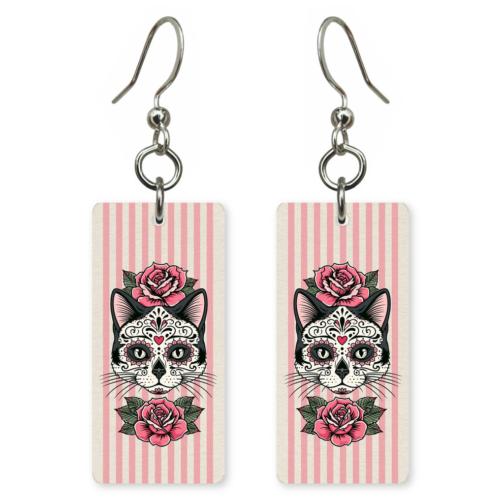 Rose Tattoo Cat Earrings | FW289