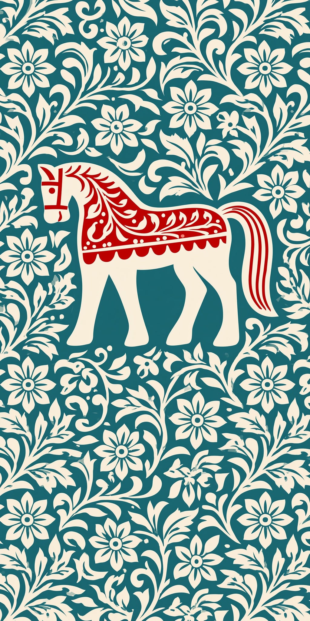 Dala Horse Pattern Earrings | FW291