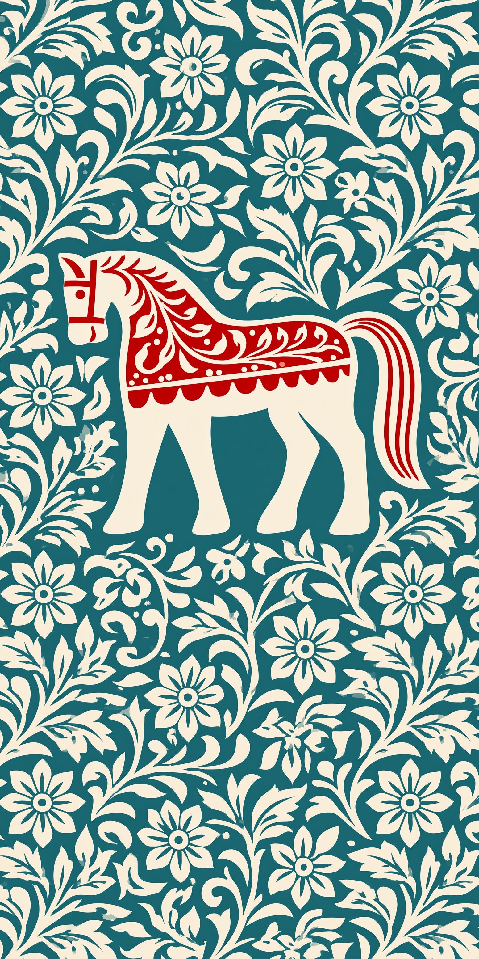 Dala Horse Pattern Earrings | FW291
