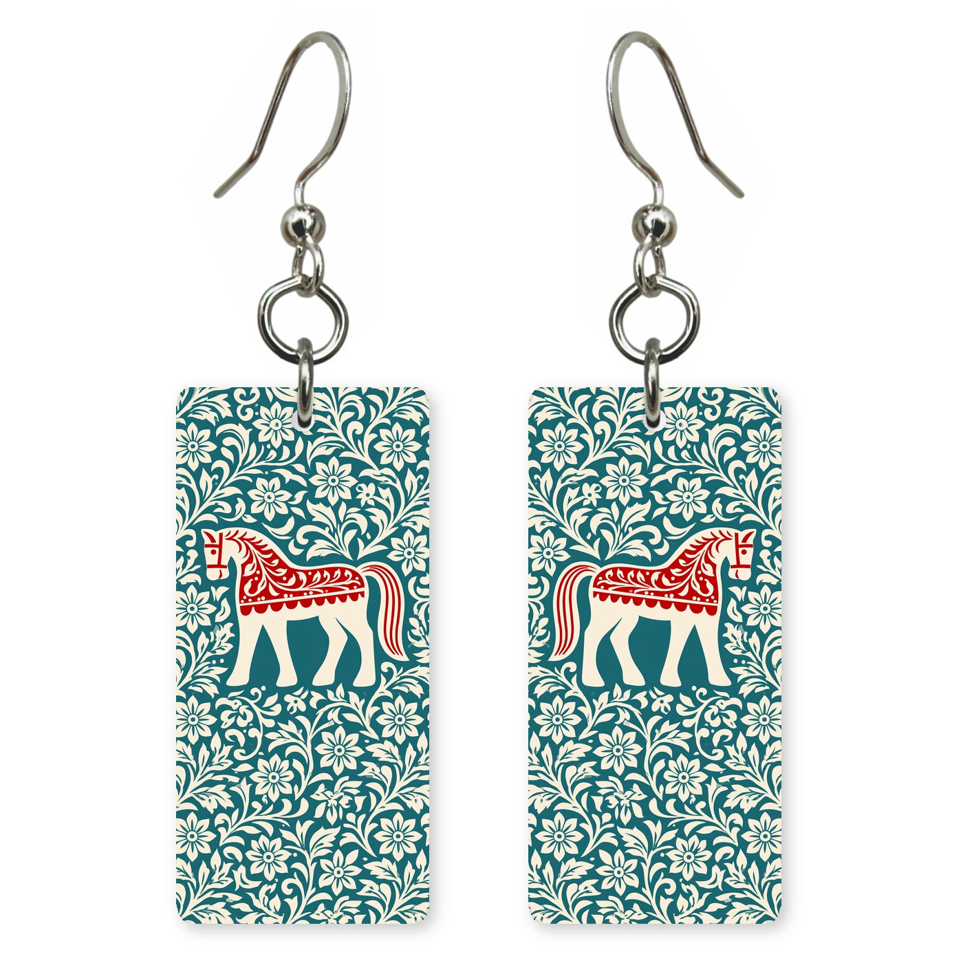 Dala Horse Pattern Earrings | FW291