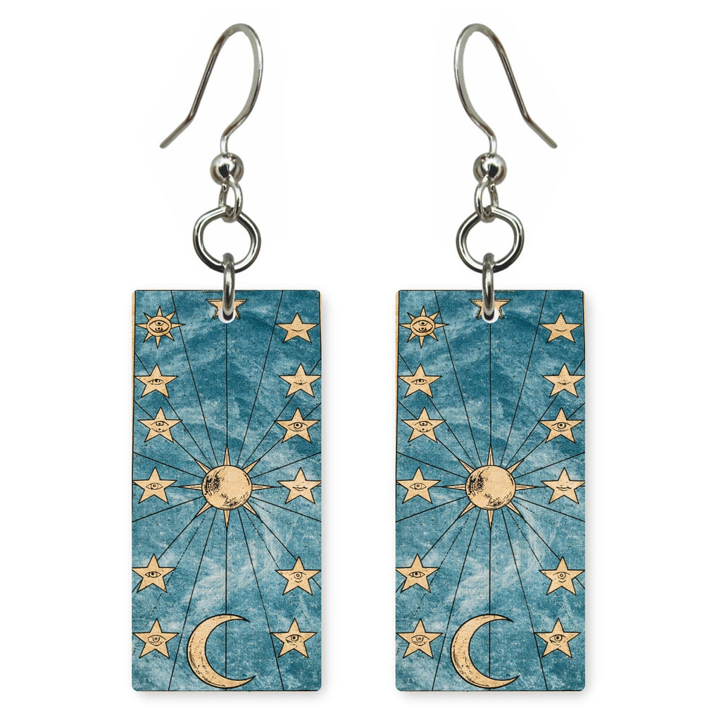 Celestial Panel earrings mockup