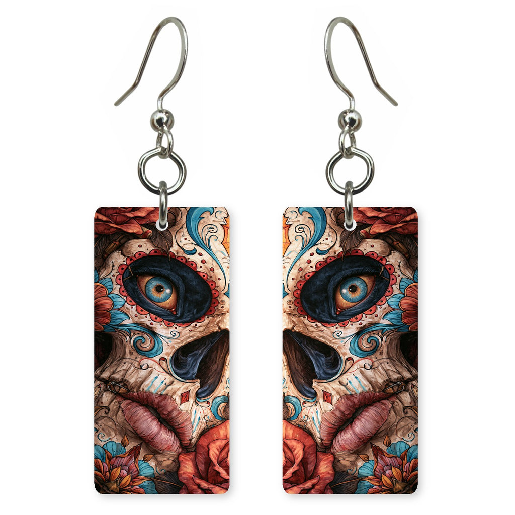 Sugar Skull Rose Earrings | FW304