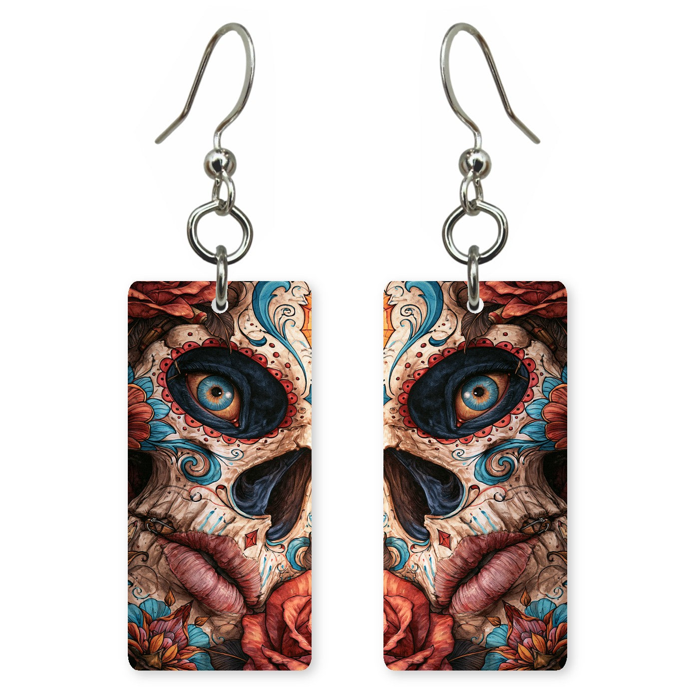 Sugar Skull Rose Earrings | FW304