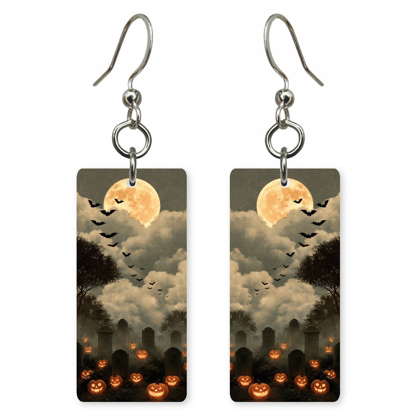 Bat Moon Clouds Earrings | FW313