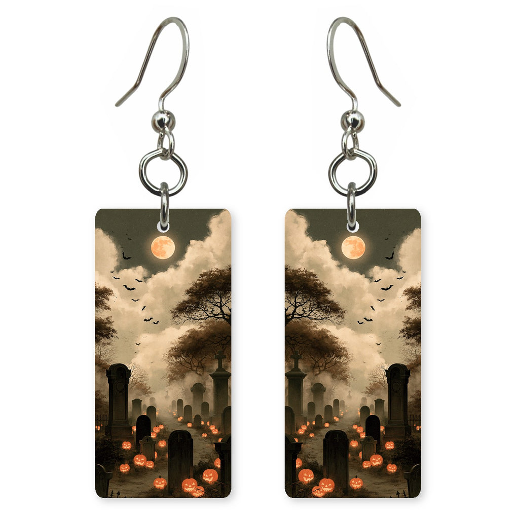 Pumpkin Graveyard Earrings | FW314