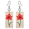 Red Amaryllis Earrings | FW335