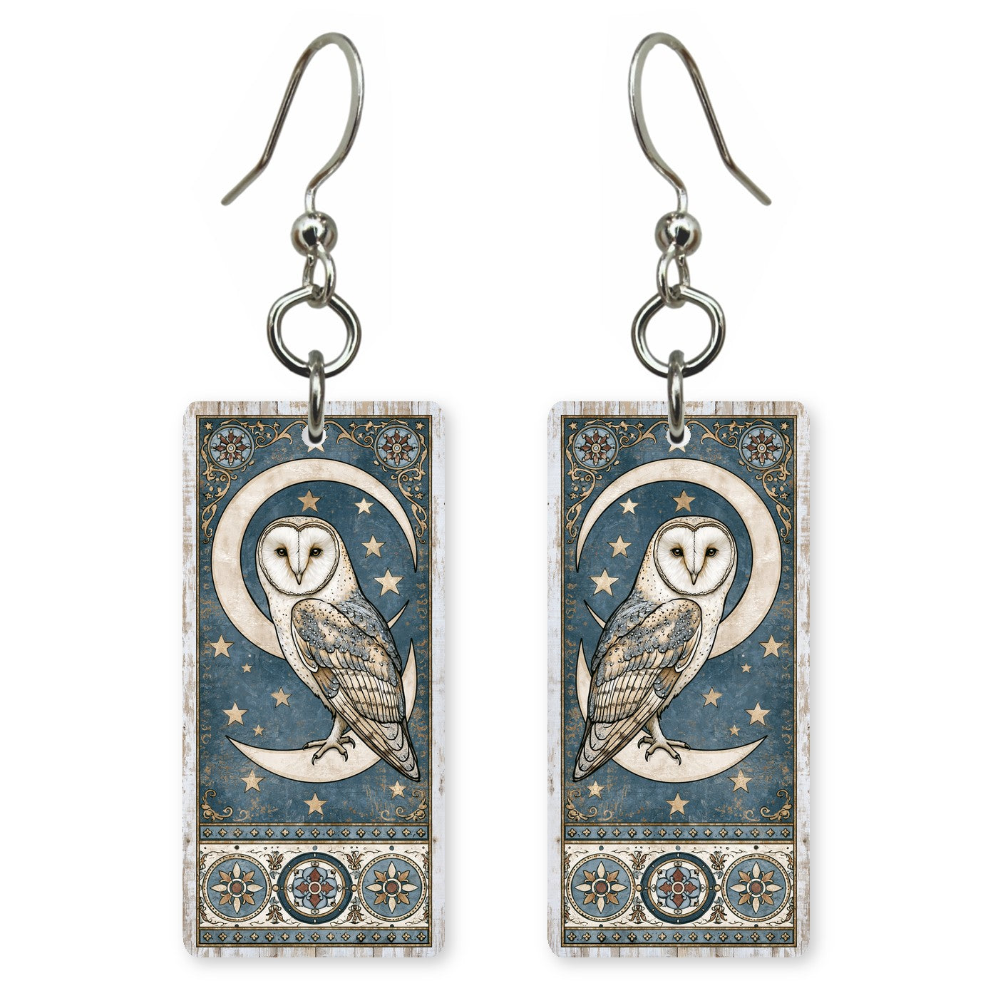 Moonlit Barn Owl Earrings | FW342