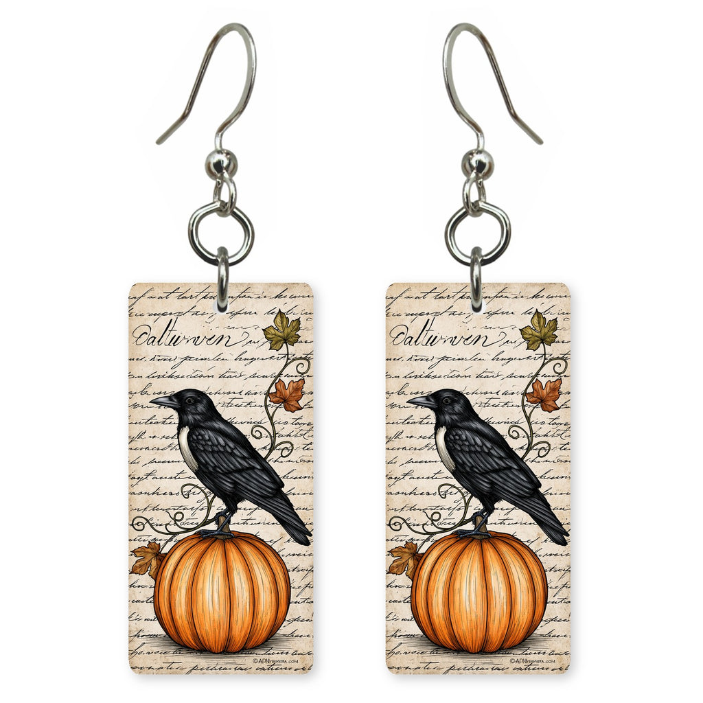 Crow Manuscript Earrings | FW353