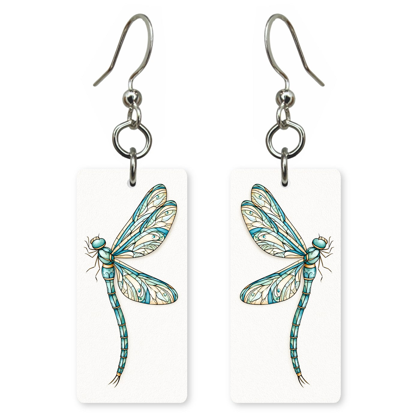 Stained Glass Dragonfly Earrings | FW364