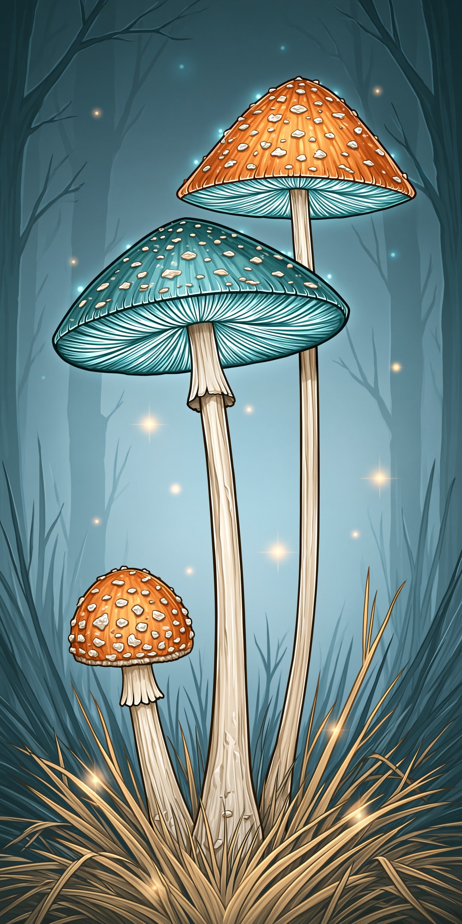 Glow Mushrooms Earrings | FW372