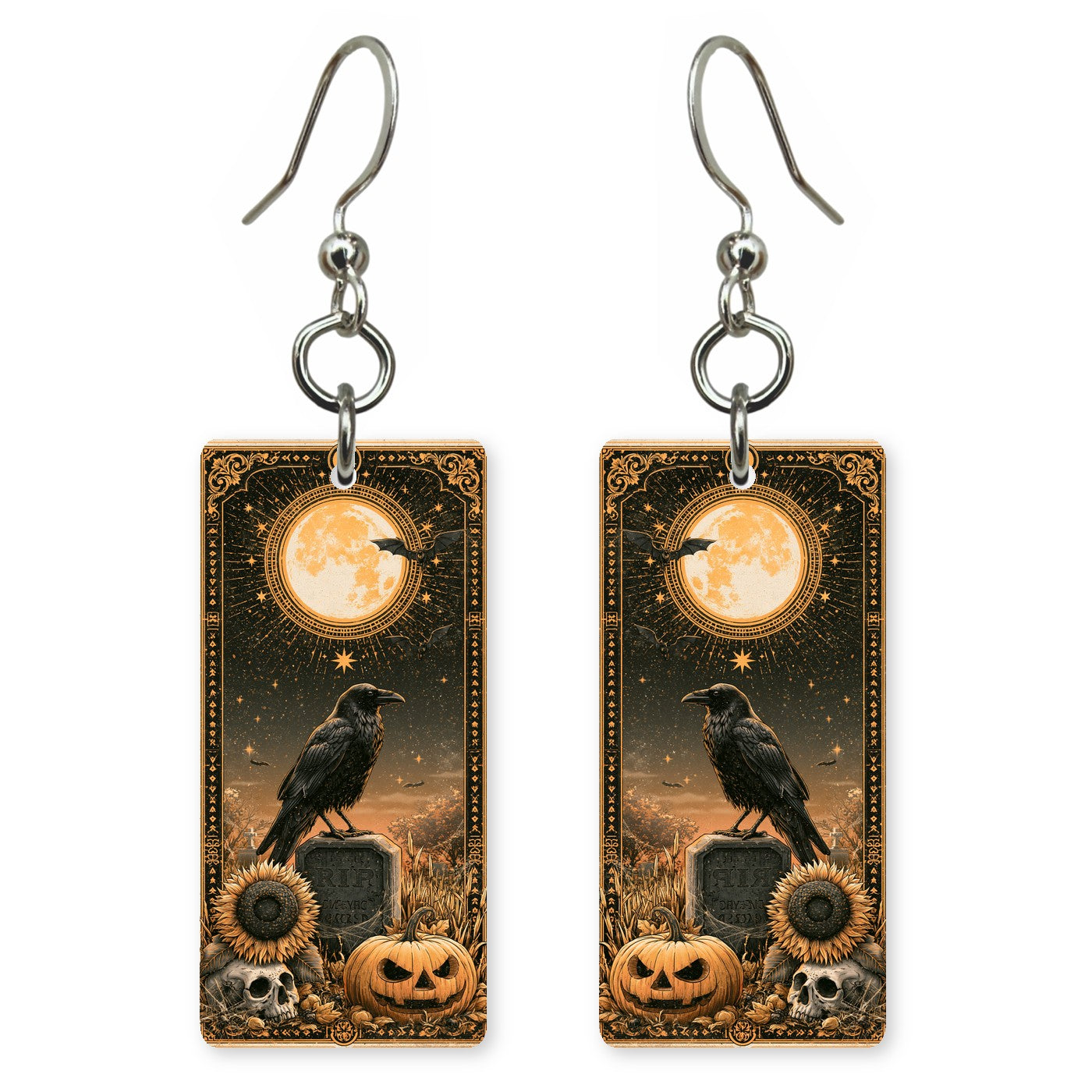 Deco Raven Earrings | FW379