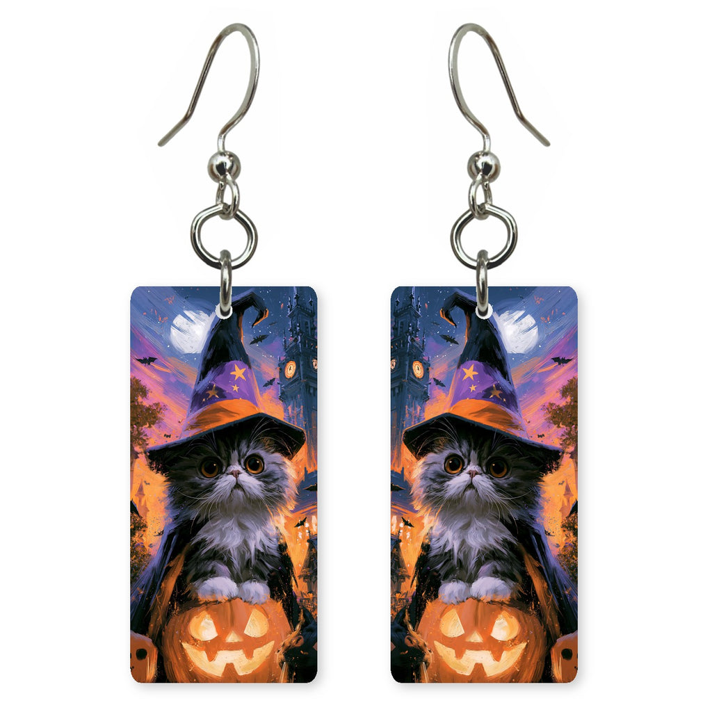 Witch Hat Cat Earrings | FW381