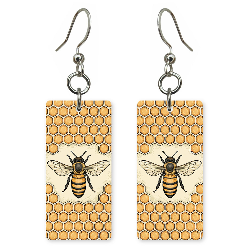 Honeycomb Bee Earrings | FW386