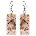 Poinsettia Deer Earrings | FW389