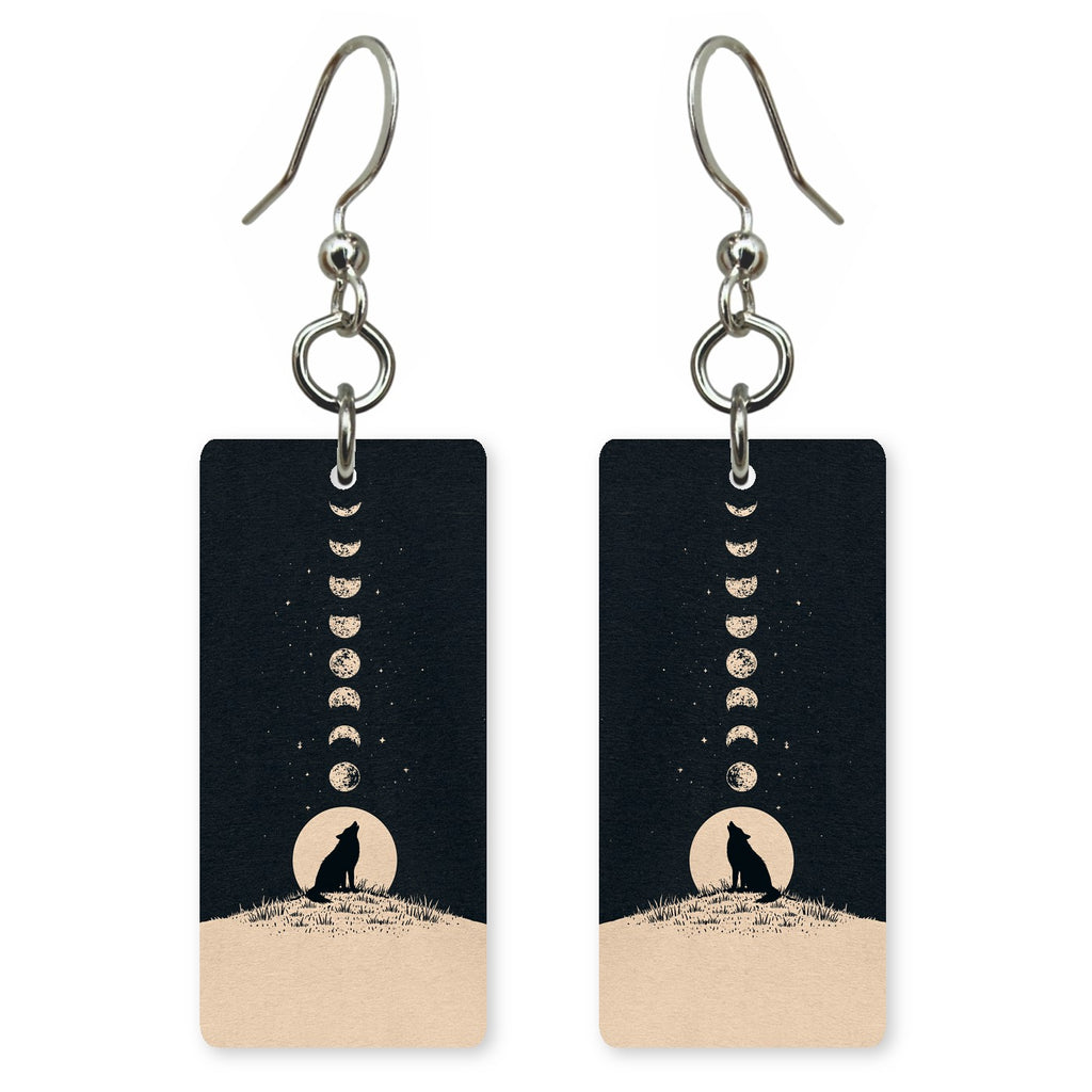 Wolf Moon Phases Earrings | FW398