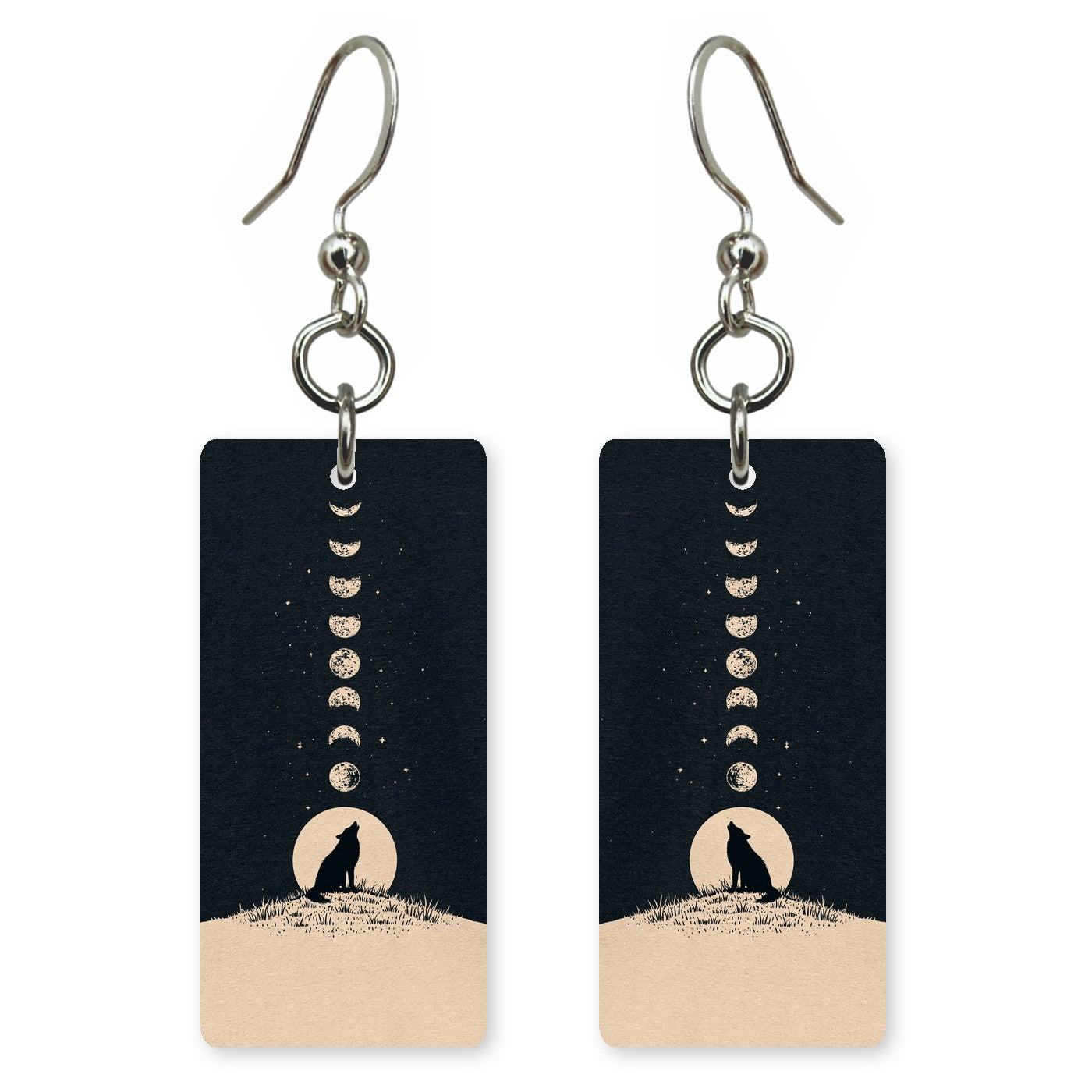 Wolf Moon Phases Earrings | FW398