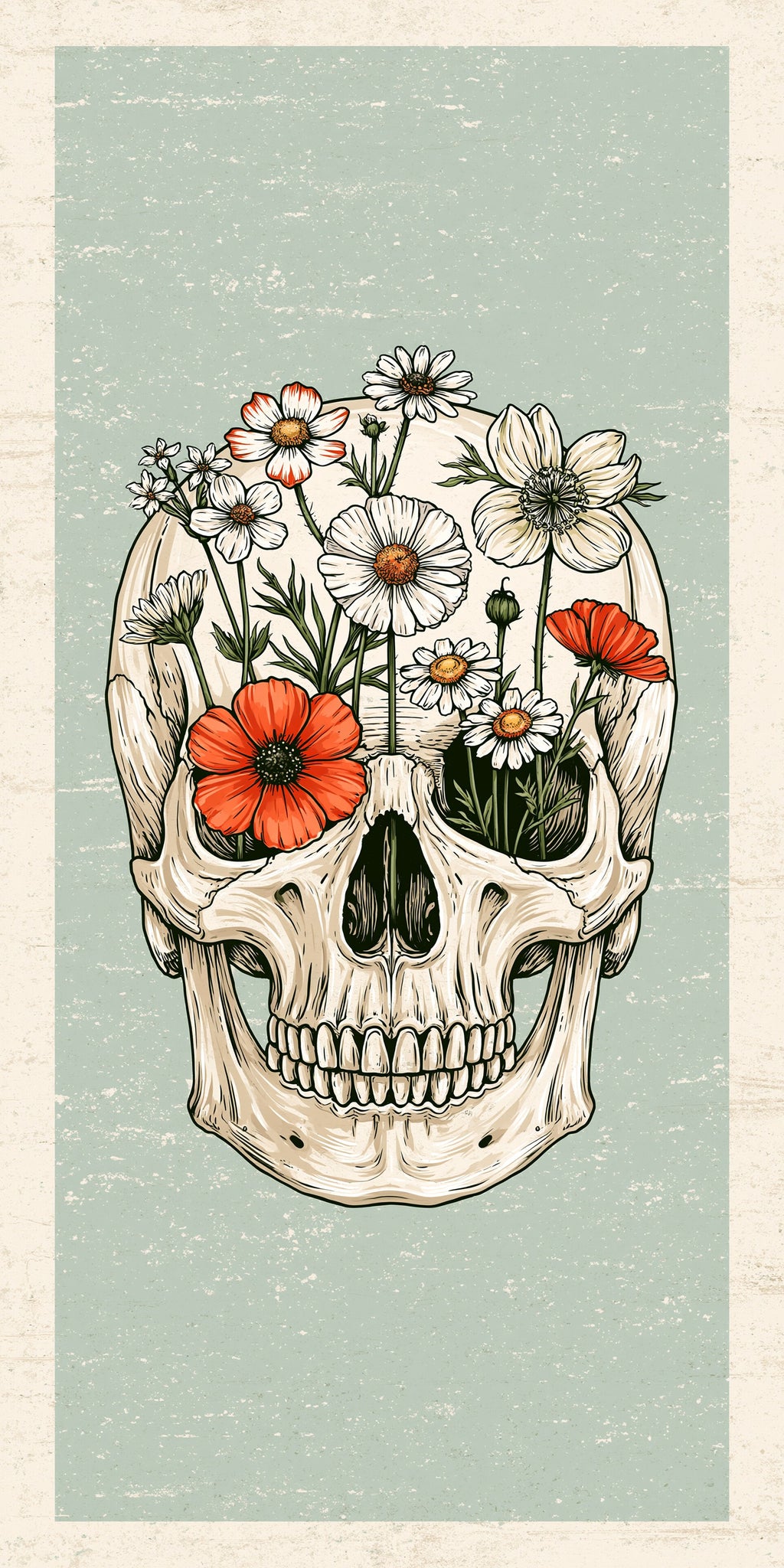 Wildflower Skull Earrings | FW416