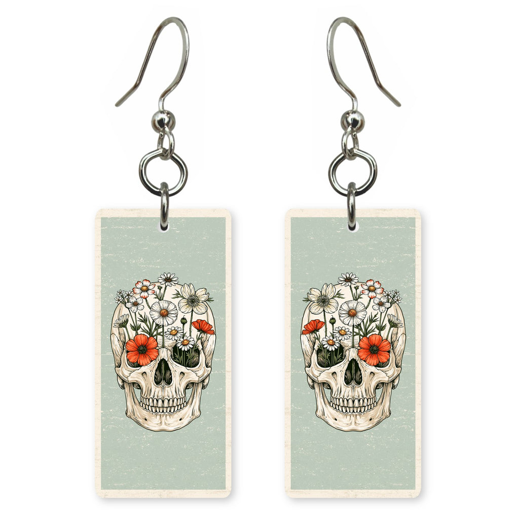 Wildflower Skull Earrings | FW416
