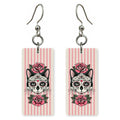 Candy Stripe Cat Earrings | FW423