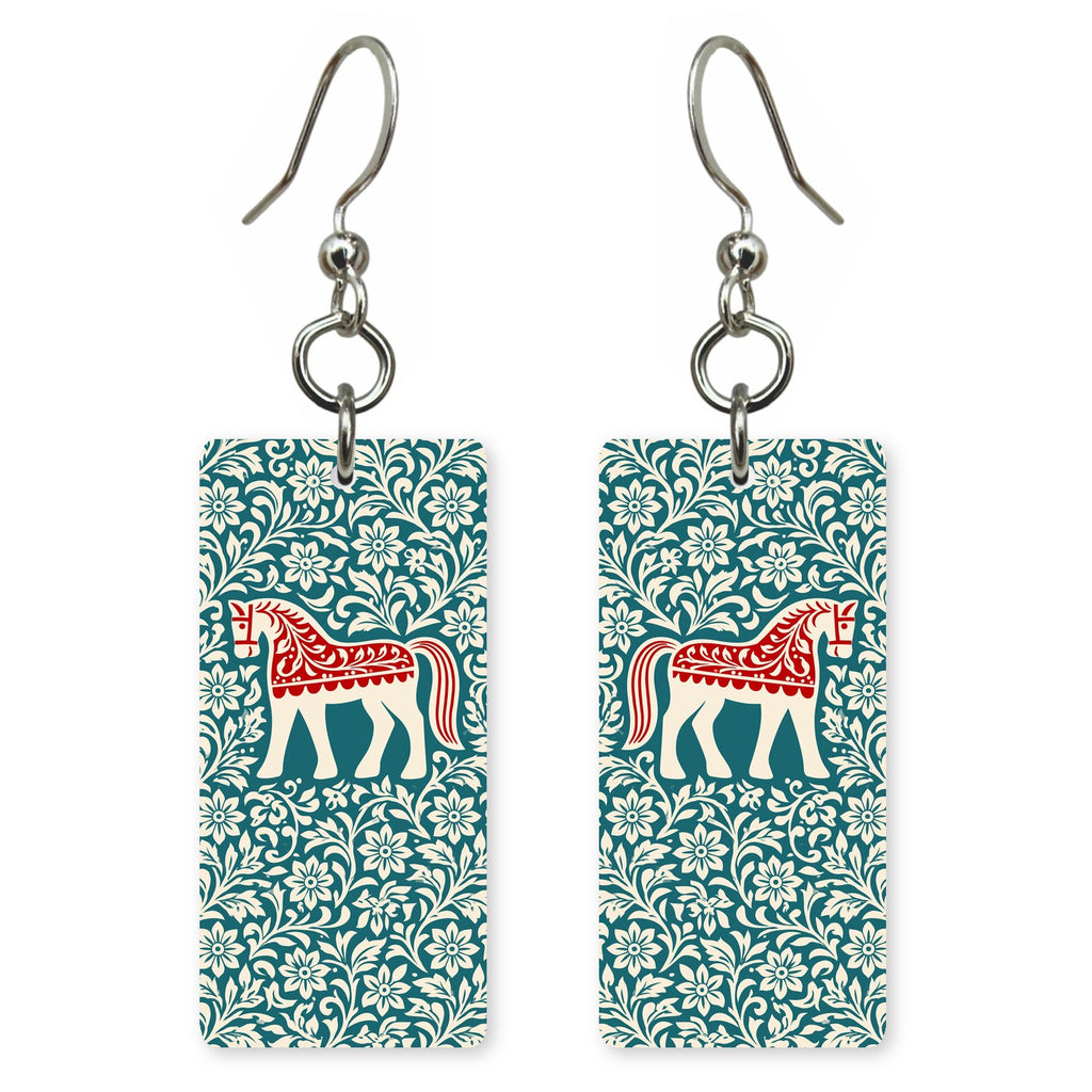 Folk Horse Garden Earrings | FW425