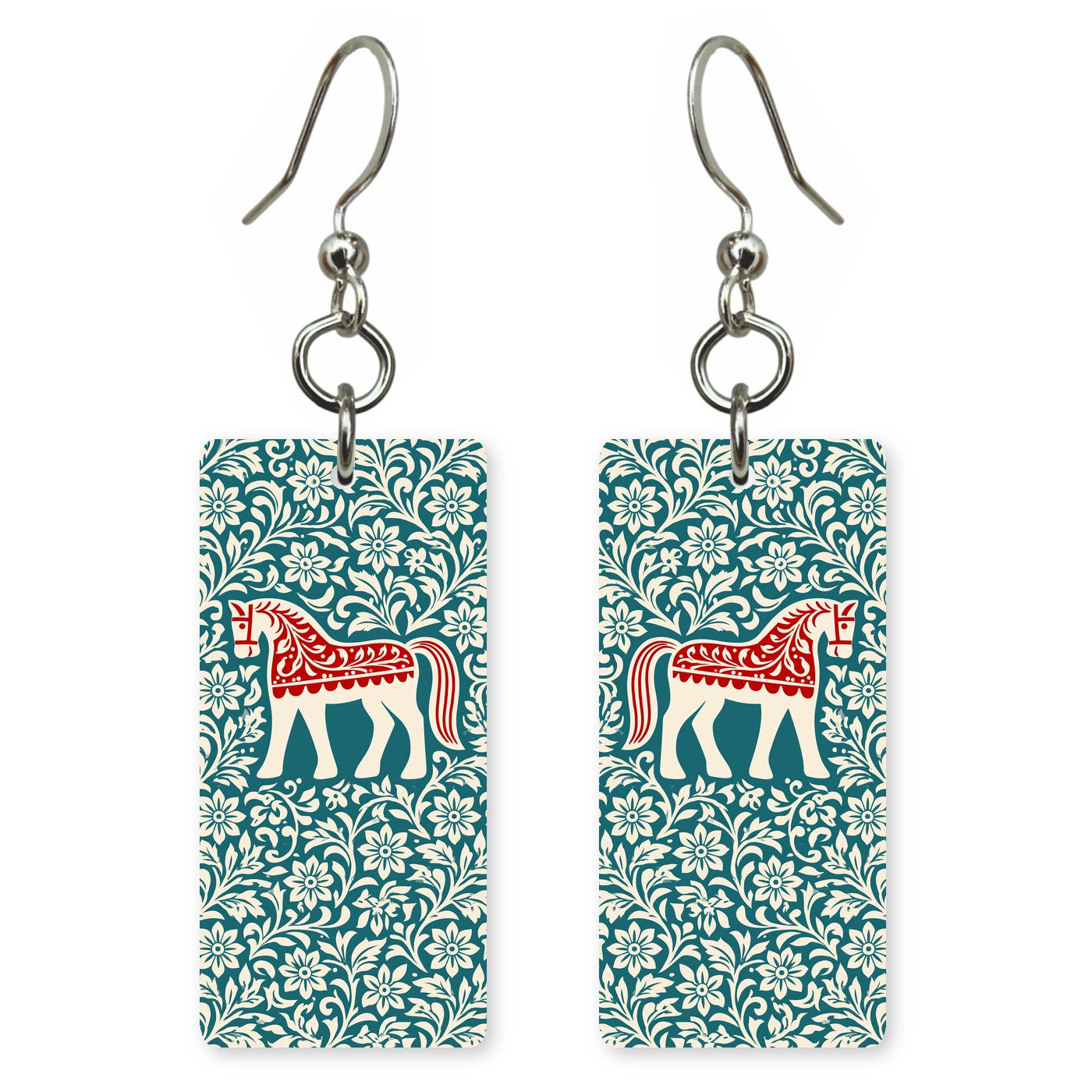 Folk Horse Garden Earrings | FW425