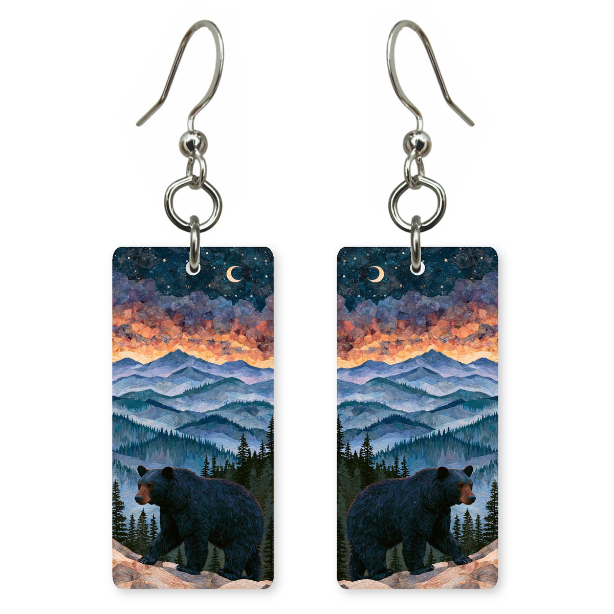 Bear Under Moon earrings